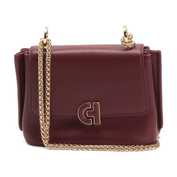 COLE HAAN Leather Mini Convertible Chain Satchel - Picture 1 of 3